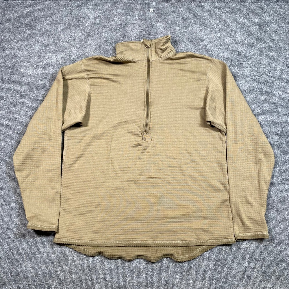 US Military Gen III Level 2 Grid Fleece Mid Weight Cold Weather Shirt Coyote M
